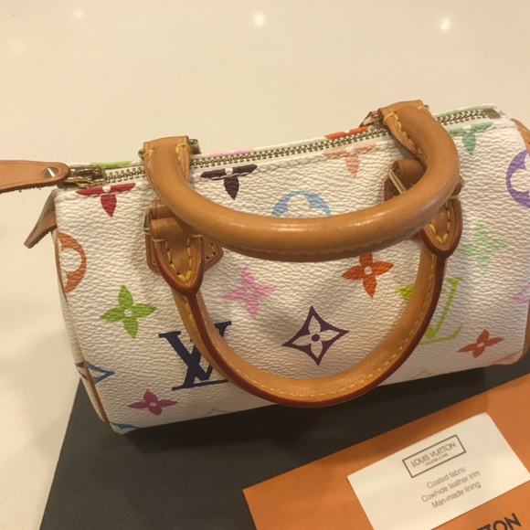 New!! Louis Vuitton White Multicolor Nano Speedy bag - Picture 10 of 16